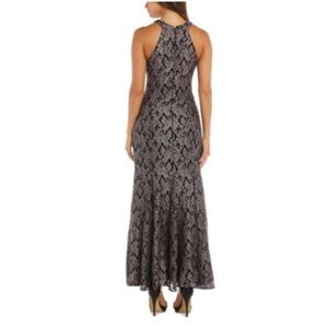 NW NIGHTWAY Elegant Black and Silver Dress SIZE 14